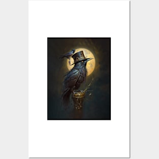 Black Raven Crow Bird Posters and Art